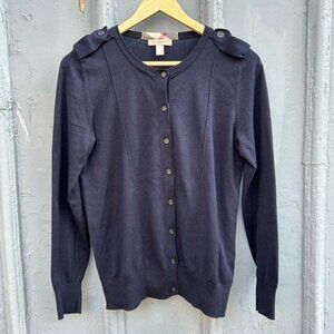 Burberry Navy Cotton  Cardigan, size M